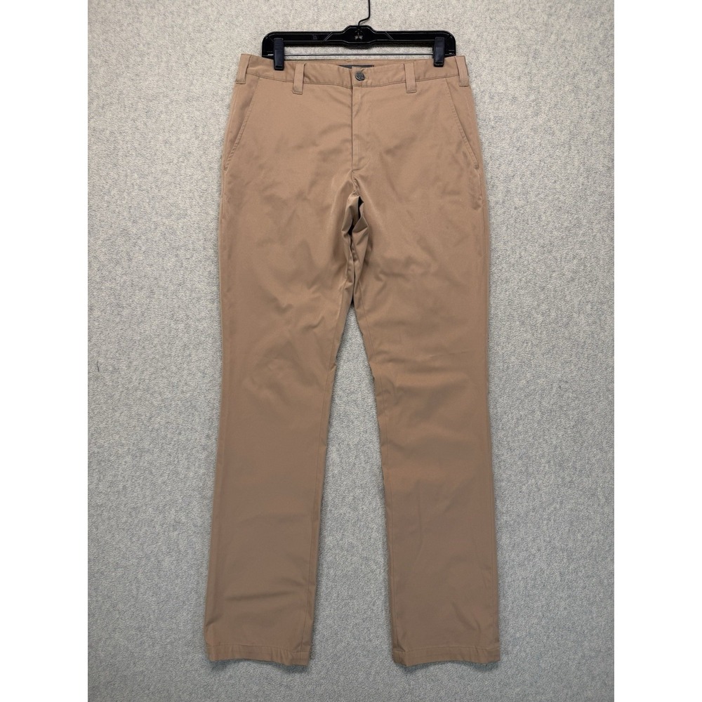 Bluffworks Chino Pants Mens 32x34 Tan Tailored Fit Travel Performance